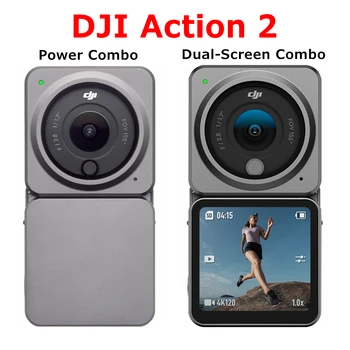 Оригиналната Комбинирана спортна камера DJI Action 2 Power Комбо с два екрана 4K 120 кадъра в секунда 155 ° Super Wide FOV Магнитен Дизайн Водоустойчив Мини