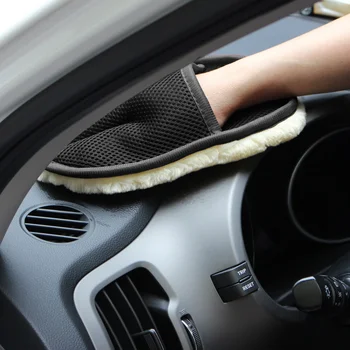 Подходящи за BMW плюшени ръкавици за автомивка имитация на вълна зимно почистване на кола маска полиране почистване на инструменти за грижа за красотата Изображение 2