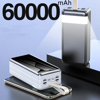 60000mAh USB Type C Бързо Зареждане на Powerbank с Лесно Преносимо Външно Зарядно Устройство За iPhone 11 Xiaomi Tablet Повербанк