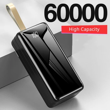 60000mAh USB Type C Бързо Зареждане на Powerbank с Лесно Преносимо Външно Зарядно Устройство За iPhone 11 Xiaomi Tablet Повербанк Изображение 2