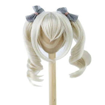 Китайската Фабрика на Висококачествени Влакнести Коса Безплатна Доставка Бели Опашка Синтетични Перуки за 1/3 Кукли 8-9 Сантиметра SD BJD Косата