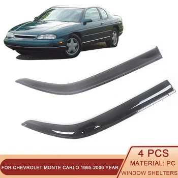За Chevrolet Monte Carlo 1995-2006 Auto Черно Оцветени Козирка На Страничните Прозорци На Автомобила Защита На Вентилационна (Противовакуумна) Канална Навес За Подслон Защита От Дъжд Врата Козирка
