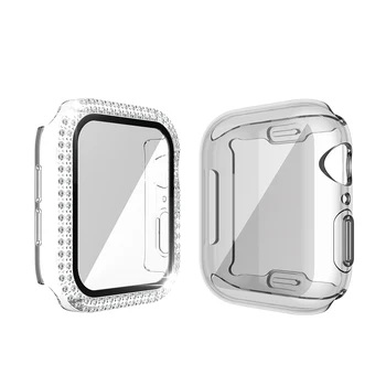 Защитен калъф за Apple Watch, 2 опаковки модни аксесоари iWatch, броня под формата на миди (твърд калъф от PC + мек калъф от TPU) Изображение 2