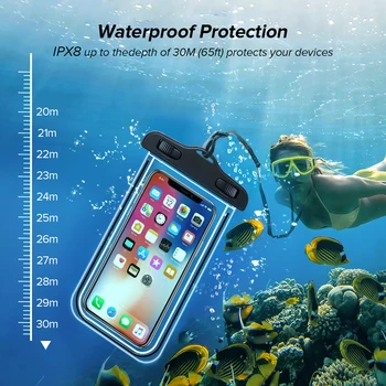 Funda resistente al agua IP68 за iPhone, 12, XS, Max, XR, X, 8, 7, 6 Plus, Poco X3, S10 на Samsung Изображение 2
