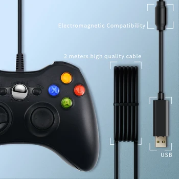 ZOMTOP USB Жична геймпад на Xbox 360 / Тънък контролер за Windows 7/8/10 Поддръжка на контролер на Microsoft и PC за игри в Steam Изображение 2