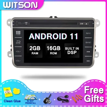 WITSON DSP 2 GB 16 2Din Android 11 Автомобилен Мултимедиен Плеър За VW B6 Радио Аудио GPS Глон
