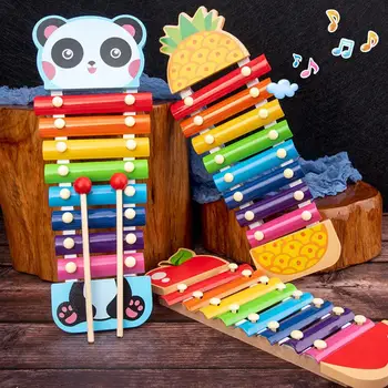 Музикална Играчка Креативна Без Бъгове, Без Чеп е с Цветна Дървена Играчка Ксилофон за Бебето Изображение 2