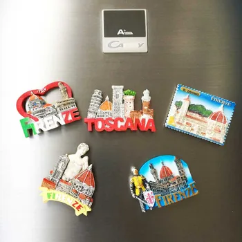 QIQIPP Флоренция, Италия, триизмерен културен пейзаж на туристически сувенири на магнитен хладилник свързани подаръци