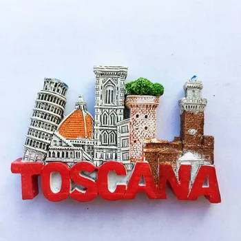 QIQIPP Флоренция, Италия, триизмерен културен пейзаж на туристически сувенири на магнитен хладилник свързани подаръци Изображение 2