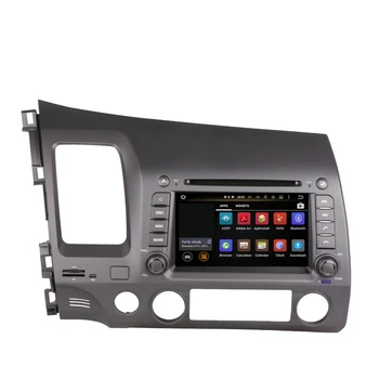 Восьмиядерный Автомобилен GPS Навигатор Android 10,0 За Honda Civic 2006-2011 Лявото Шофиране Стерео Радио Авто Мултимедиен Плеър