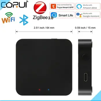 CORUI ZigBee 3.0, WIFI / Bluetooth Hristo в мулти-режим интелигентна портал, съвместим с мрежов възел, използван от приложение Smart Life и Алекса Google Home
