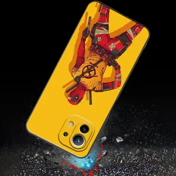 Marvel Отмъстителите Дэдпул Калъф За Телефон Xiaomi Mi 12 12X11T X4 NFC M3 F3 GT M4 Pro Lite NE 5G Poco M3 M4 X4 Черен Мек Калъф Изображение 2