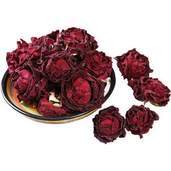 50 грама естествени пъпки тъмно червена роза, ароматни сушени двойни цветя тъмна роза органични изсушени пъпки от цветове