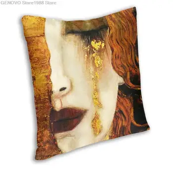 Diana Klimt Goldene Tränen Kissen Abdeckung Sofa Dekoration Symbolik Kunst Quadrat Kissen Abdeckung 45x45 Изображение 2