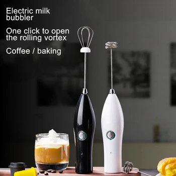 Електрически Ръчен Пасатор За Разпенване на Мляко С USB Зарядно Устройство Bubble Maker Размахване Миксер За Кафе Капучино Дома Изображение 2