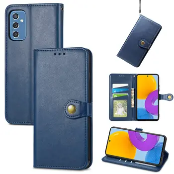 Антидетонационный Кожен Калъф за Мобилен Телефон Samsung Galaxy M52 M 52 5G Защитен Калъф за Слота за карти
