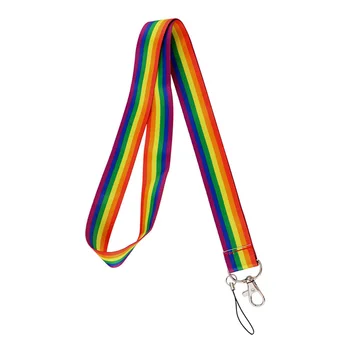Простотата на Rainbow Гомосексуальность Дантела ID Значка Мобилен Телефон Въже Ключ за Шнур Шийни Колани, Аксесоари, колани, ленти Изображение 2