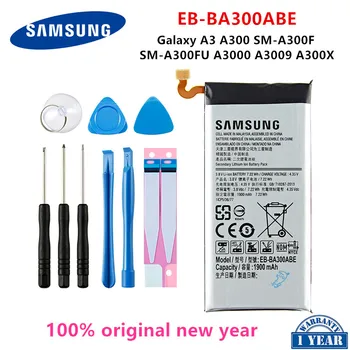 Оригинална батерия SAMSUNG EB-BA300ABE 1900 ма батерия за мобилен телефон Samsung Galaxy A3 A300 SM-A300F SM-A300FU A3000 A3009 A300X + Инструменти