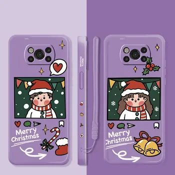 Течен Калъф за бонбони За Xiaomi POCO X3 X4 NFC M3 M4 Pro F3 GT Mi 11 11T 10S 10T 10 9 SE 8 6 весела Коледа, Любов, Момиче, Момче