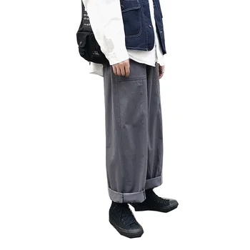 Черен гащеризон мъжки облекла в стил харадзюку хип-хоп харем корейската мода 2020