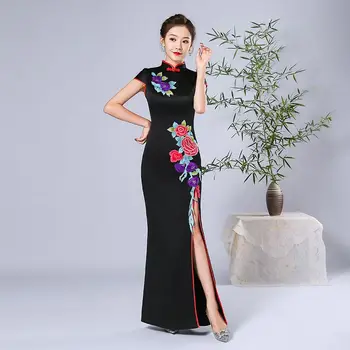 2022 Китайското традиционното ретро ципао винтажное танцово рокля ципао винтажное рокля ад дай женски сценичното танцово елегантна вечерна qi pao a43
