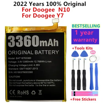 100% Оригинални Висококачествени Нов 3360 ма Сменяеми батерии За Doogee У 7 N10 Батерия За Мобилен телефон Bateria