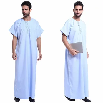 Ислямът джубба тоби за мюсюлманските мъже арабски дрехи мъже в Дубай арабски рокля мъжете djellaba homme пакистан черна роба djellaba мъжете