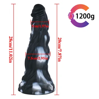 G23 черно-бяла цветна смес от течен силиконов анален секс-играчки за уголемяване на пениса Изображение 2
