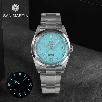 San Martin Мъжки часовник за гмуркане 37 мм PT5000 Автоматични Механични Часовници Oyster Watch BGW-9 Светлинен 10 бара Водоустойчивост Изображение 2
