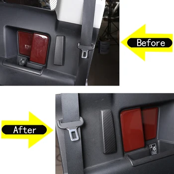 За 2007-2021 Toyota FJ Cruiser вътрешната дръжка на задната врата на колата от неръждаема стомана, тампон на лента, стикер, аксесоари за интериор на автомобила Изображение 2