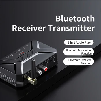 Bluetooth 5,0 Предавател Приемник LED AUX вход 3.5 мм Жак RCA USB Вход Мультиинтерфейсы Безжичен Аудиоадаптер