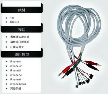 Kaisi 6 в 1 Професионален тестов източник на захранване dc телефонен кабел за iphone 6 плюс 5 s s 5 4 4 Инструменти за Ремонт Изображение 2