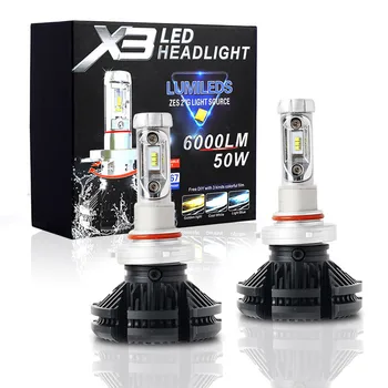 Автомобилни led светлини D10-X3, автомобилни фарове H7 H4 H11 - това е универсален led източник на светлина, изработени от чипове ZES, може да подаде точков светлина 6000 До