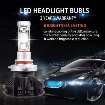 Автомобилни led светлини D10-X3, автомобилни фарове H7 H4 H11 - това е универсален led източник на светлина, изработени от чипове ZES, може да подаде точков светлина 6000 До Изображение 2