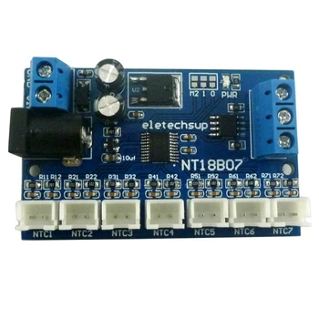 7-Канален RS485 НПМ Измерване на температурата MODBUS RTU Електронна Регистратор АД NT18B07