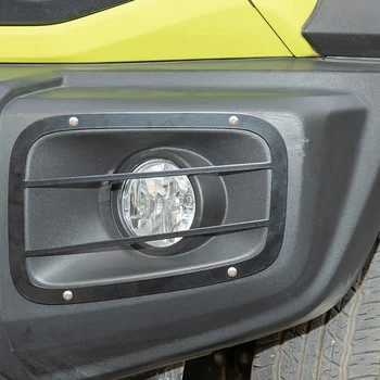 Автомобилна Предната Противотуманная светлината на Прожекторите, Декоративна Капачка на Капака на двигателя, Аксесоари за Suzuki Jimny 2019 2020 2021, Черен Изображение 2
