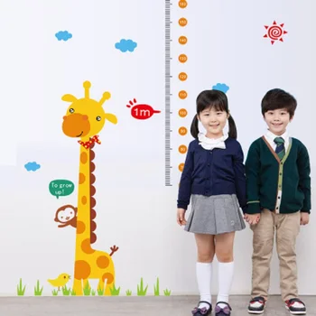 Нов продукт Жираф Височина на Детската стая Домашна Декорация на стени, Стикери за стена