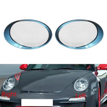 Автомобилна ляв фар във формата на миди, Лампа, Прозрачна Капачка за обектива, Капачка фарове за Porsche 911 997 Carrera GT3-RS 2009 2010 Изображение 2