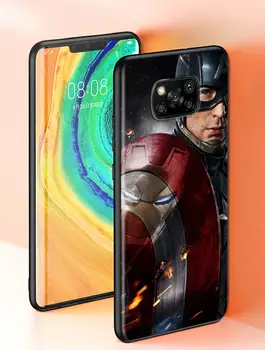 Капитан Америка Marvel за Xiaomi Poco X3 NFC X2 M3 M2 F2 F3 Pro C3 F1 A2 Lite Mix3 Play Мек Силиконов Черен Калъф за вашия Телефон Изображение 2
