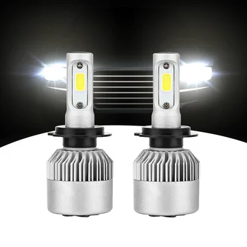 2 елемента S2 H7 LED Крушки на Фаровете 30 W 6000 До Авто Фарове 3000ЛМ Автомобилни Фарове На Светлината Изображение 2