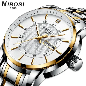 NIBOSI Часовници мъжки Кварцов часовник мъжки модерен часовник върховете на Луксозната марка, бизнес водоустойчив часовник Relogio Masculino