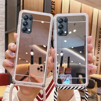 Прозрачен Огледален Козметични Калъф за телефон Huawei Nova Pro 7 6 8 se 5 5i 5Z 5T 4 3 3i 2и P Smart Z S Plus 2019 2021 Калъф за Ремешке с каишка